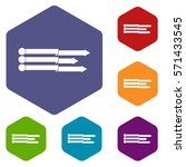 infographic arrows icons set... | Shutterstock .eps vector #571433545