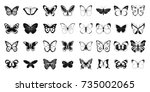 Butterfly Icon Set. Simple Set...