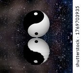 Yin Yang And Stars Reflects In...