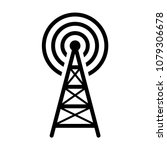 radio tower   mast with radio... | Shutterstock .eps vector #1079306678