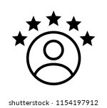 customer experience or 5 star... | Shutterstock .eps vector #1154197912