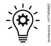 lightbulb with idea innovation... | Shutterstock .eps vector #1477406882