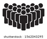 crowd of people  big team or... | Shutterstock .eps vector #1562043295