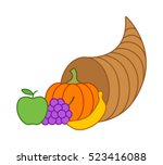 Horn of Plenty Vector Clipart image - Free stock photo - Public Domain ...