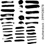collection of black acrylic... | Shutterstock .eps vector #399928078