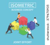 isometric business people... | Shutterstock .eps vector #379670935