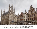  Grote Markt (Main Market) square with town hall, Leuven, Belgium