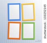 set of colorful picture frames. ... | Shutterstock .eps vector #133252145