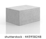 Concrete Block On A White...