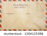 back of airmail blank postcard... | Shutterstock . vector #1204125388