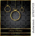 2019 merry christmas background ... | Shutterstock .eps vector #1078374725