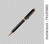 Black And Gold Pen In A...