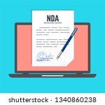 non disclosure agreement... | Shutterstock .eps vector #1340860238