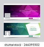 two abstract business banner... | Shutterstock .eps vector #266395502