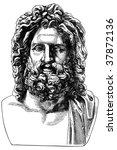 ancient engraving of the greek... | Shutterstock .eps vector #37872136