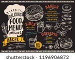 bagel menu template for... | Shutterstock .eps vector #1196906872