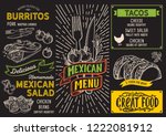 mexican menu template for... | Shutterstock .eps vector #1222081912