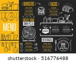 cafe menu food placemat... | Shutterstock .eps vector #516776488