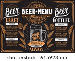beer menu for restaurant and... | Shutterstock .eps vector #615923555