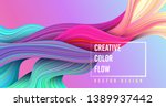 modern colorful flow poster.... | Shutterstock .eps vector #1389937442