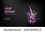 hair follicles in skin ... | Shutterstock .eps vector #1687694512