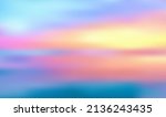 pink sunset sea sky blurred... | Shutterstock .eps vector #2136243435