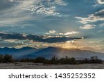 A sunset illuminating the skies over Furnace Creek, Death Valley National Park