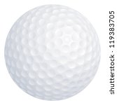 Vector Golf Ball Isolated On...