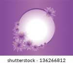 purple background with a floral ... | Shutterstock .eps vector #136266812