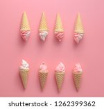 pink dessert valentine concept... | Shutterstock . vector #1262399362