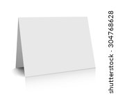 3d white blank paper card | Shutterstock .eps vector #304768628