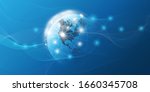 abstract blue futuristic modern ... | Shutterstock .eps vector #1660345708