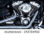 Shiny Chrome Motorcycle Engine...
