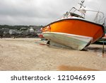 Boat Moored At Low Tide  St...