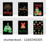 set of christmas and happy new... | Shutterstock .eps vector #1260240205