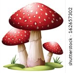 Illustration Of A Red Mushroom...