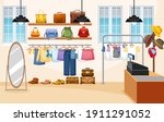 fashion clothes store... | Shutterstock .eps vector #1911291052