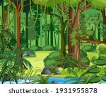 tropical rainforest scenes in... | Shutterstock .eps vector #1931955878