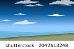 blank sky at night scene with... | Shutterstock .eps vector #2042613248