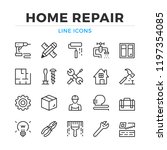Home Repair Line Icons Set....