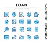 loan vector line icons set.... | Shutterstock .eps vector #1836824098