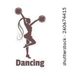 vector dancing girl... | Shutterstock .eps vector #260674415