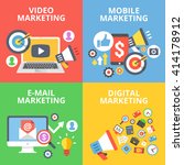 video marketing  mobile... | Shutterstock .eps vector #414178912