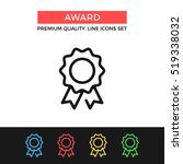 vector award icon. medal ... | Shutterstock .eps vector #519338032