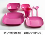 a set of plastic dishes for a... | Shutterstock . vector #1880998408