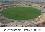 Small photo of Lucknow, Uttar Pradesh India - June 3 2016, under consideration cricket stadium