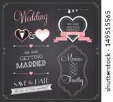 chalkboard style wedding design ... | Shutterstock .eps vector #149515565
