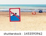 Sign On The Beach Prohibiting...