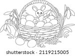 Easter Wicker Basket With...