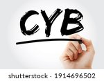 Small photo of CYB - Create Your Brand acronym with marker, business concept background